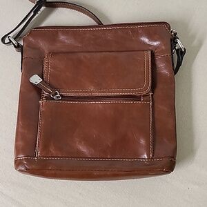 Gianni Bernini Leather Crossbody Brown